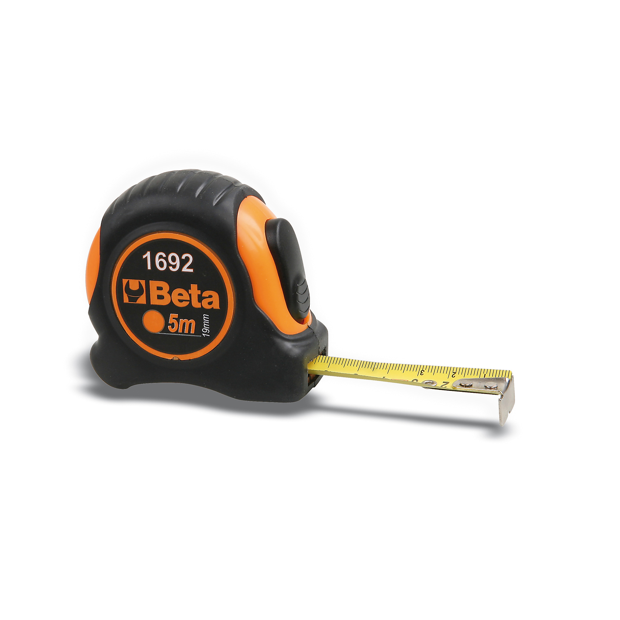 Beta Measuring Tape — 8 Meters, Shock-Resistant, Bi-Material ABS Case, Steel Tape, Precision Class II, Model# 1692/8